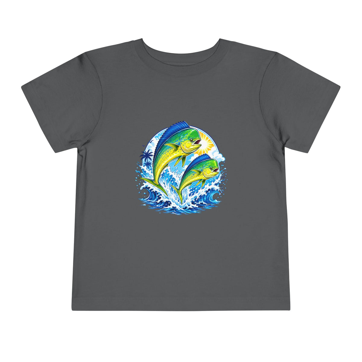 Toddler Tee — Colorful Mahi Mahi Fish Surf Ocean Graphic - Front Patch Kids Co.