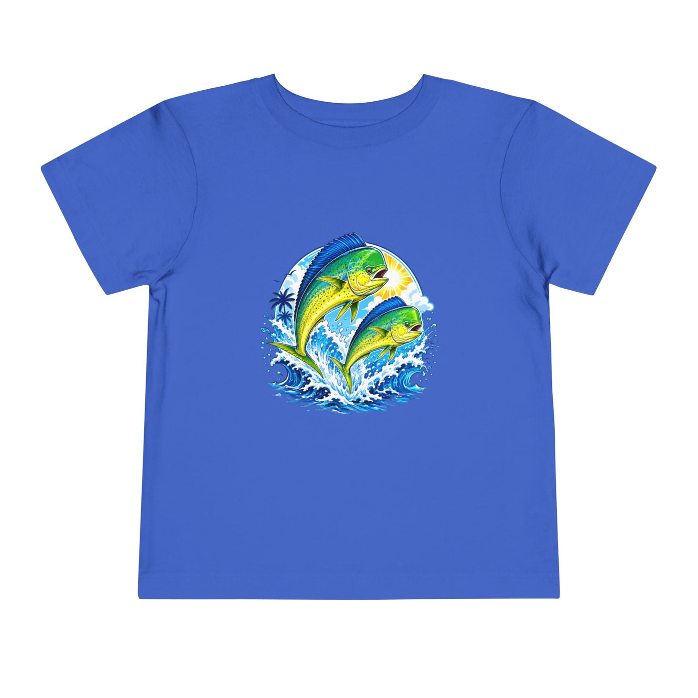 Toddler Tee — Colorful Mahi Mahi Fish Surf Ocean Graphic - Front Patch Kids Co.