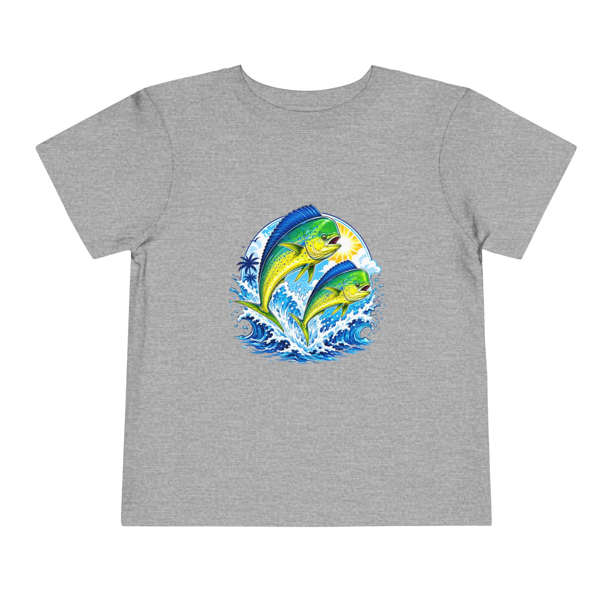 Toddler Tee — Colorful Mahi Mahi Fish Surf Ocean Graphic - Front Patch Kids Co.