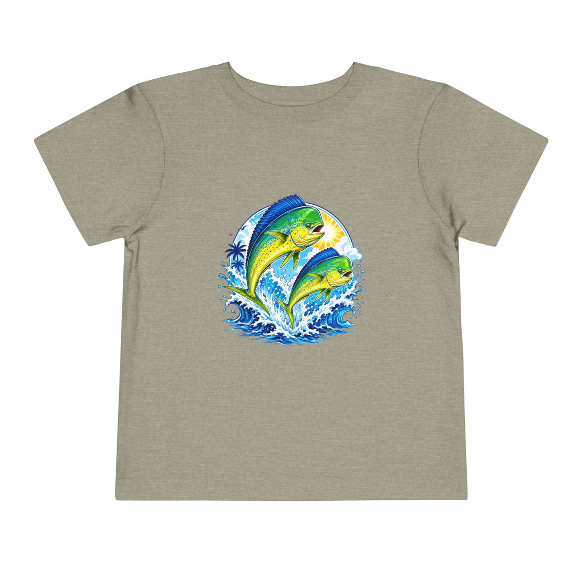 Toddler Tee — Colorful Mahi Mahi Fish Surf Ocean Graphic - Front Patch Kids Co.