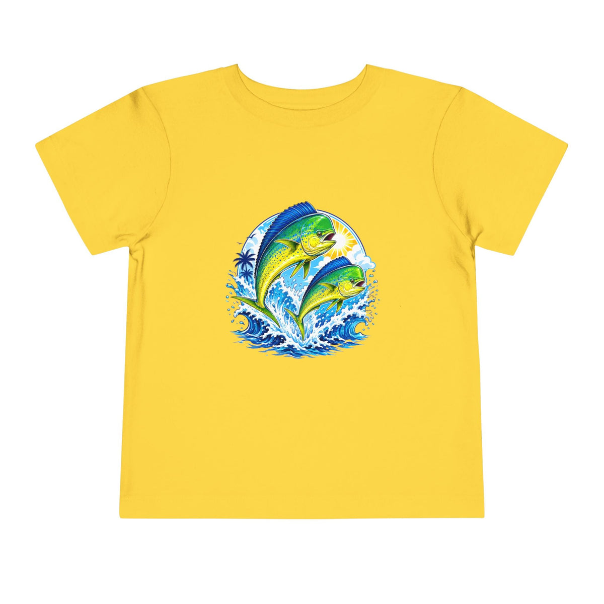 Toddler Tee — Colorful Mahi Mahi Fish Surf Ocean Graphic - Front Patch Kids Co.