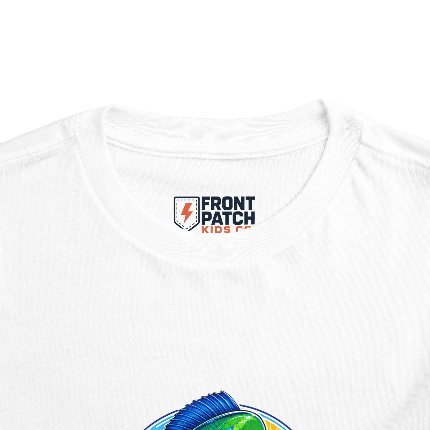 Toddler Tee — Colorful Mahi Mahi Fish Surf Ocean Graphic - Front Patch Kids Co.