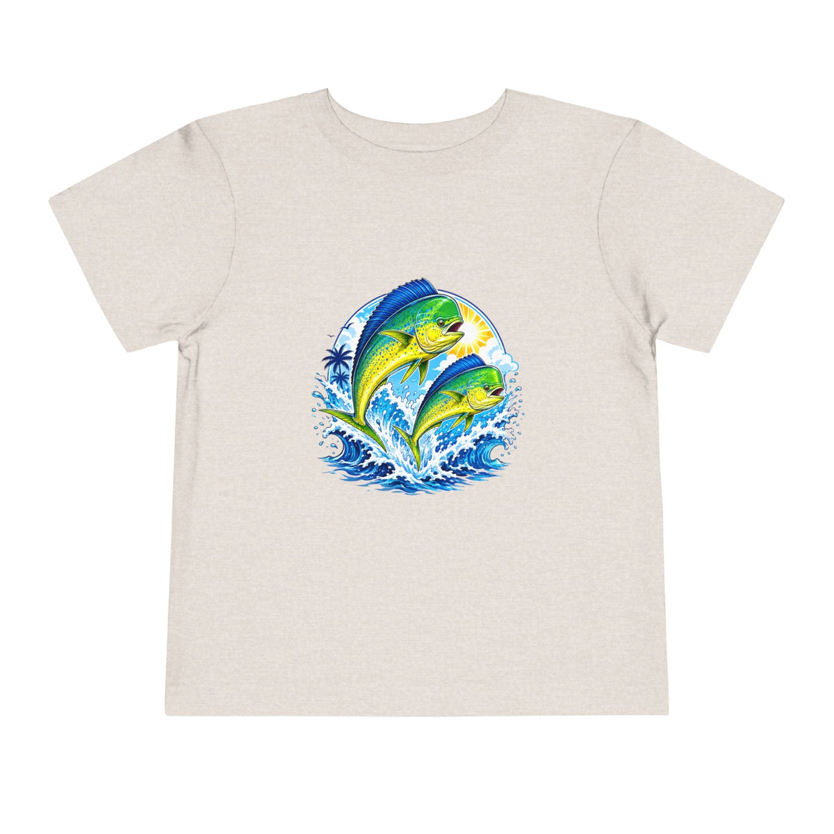 Toddler Tee — Colorful Mahi Mahi Fish Surf Ocean Graphic - Front Patch Kids Co.