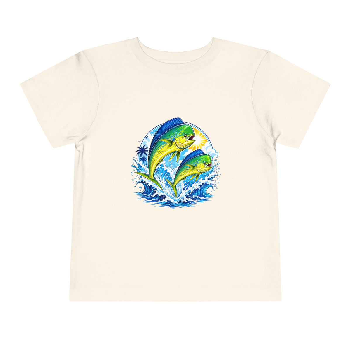 Toddler Tee — Colorful Mahi Mahi Fish Surf Ocean Graphic - Front Patch Kids Co.
