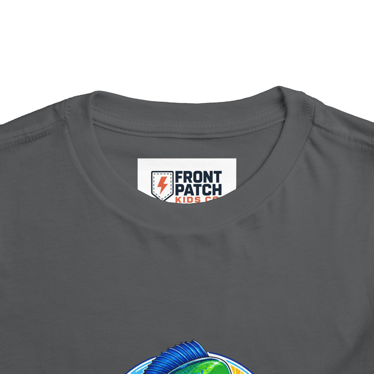 Toddler Tee — Colorful Mahi Mahi Fish Surf Ocean Graphic - Front Patch Kids Co.