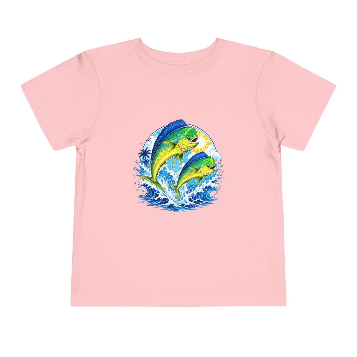 Toddler Tee — Colorful Mahi Mahi Fish Surf Ocean Graphic - Front Patch Kids Co.