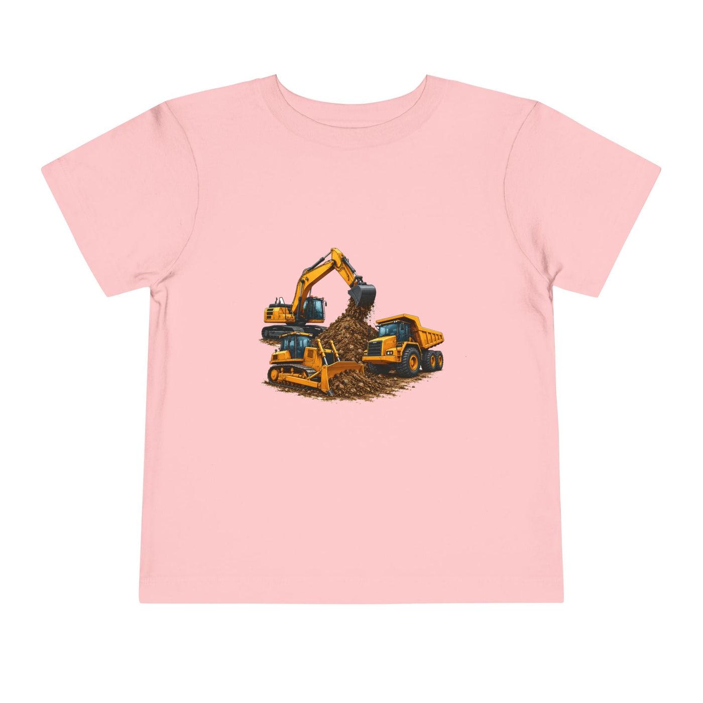 Toddler Tee — Construction Trucks Excavator & Dump Truck Graphic - Front Patch Kids Co.