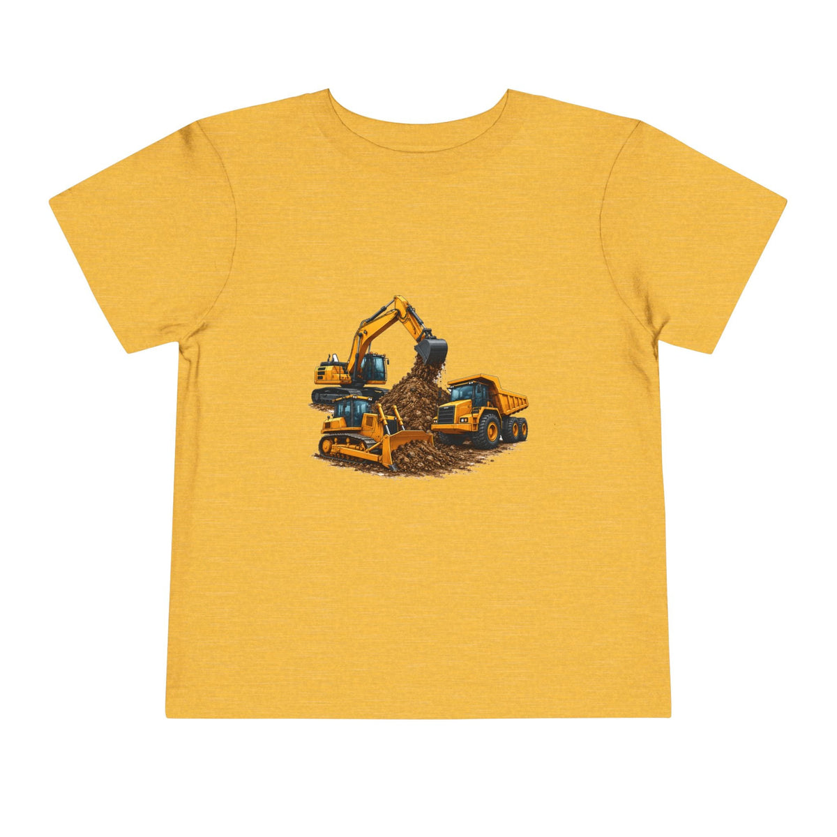 Toddler Tee — Construction Trucks Excavator & Dump Truck Graphic - Front Patch Kids Co.