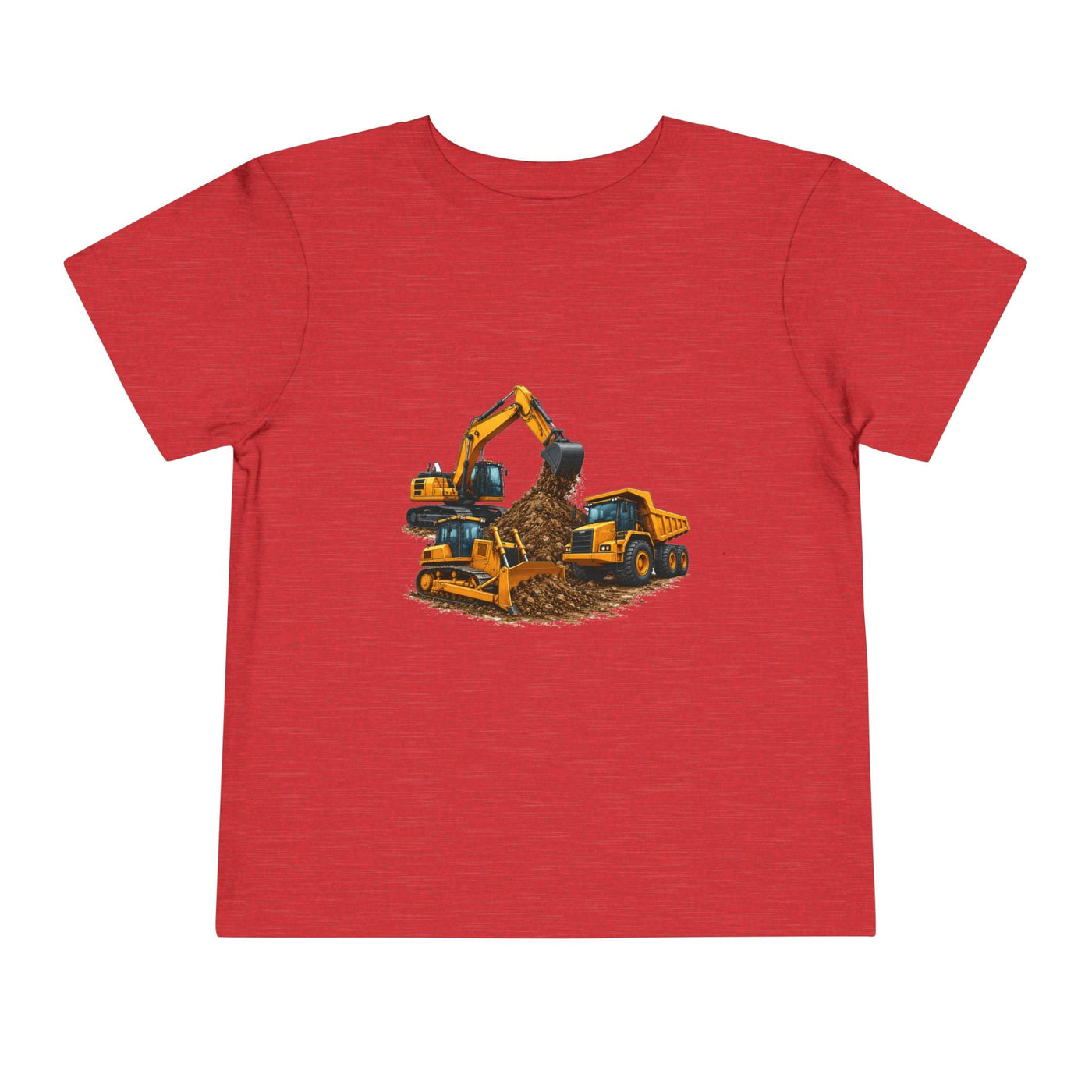 Toddler Tee — Construction Trucks Excavator & Dump Truck Graphic - Front Patch Kids Co.