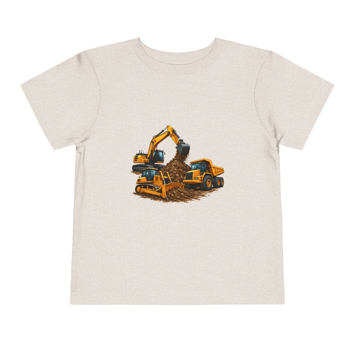 Toddler Tee — Construction Trucks Excavator & Dump Truck Graphic - Front Patch Kids Co.