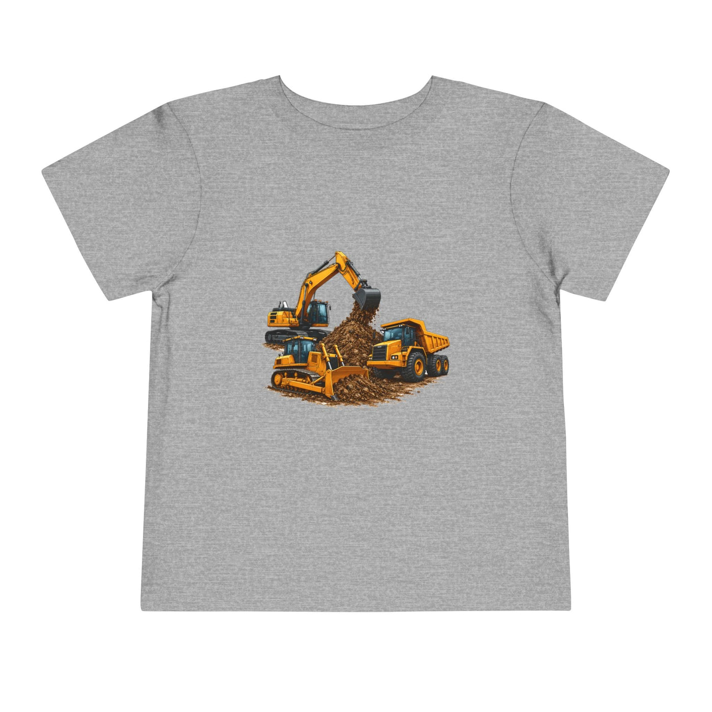 Toddler Tee — Construction Trucks Excavator & Dump Truck Graphic - Front Patch Kids Co.