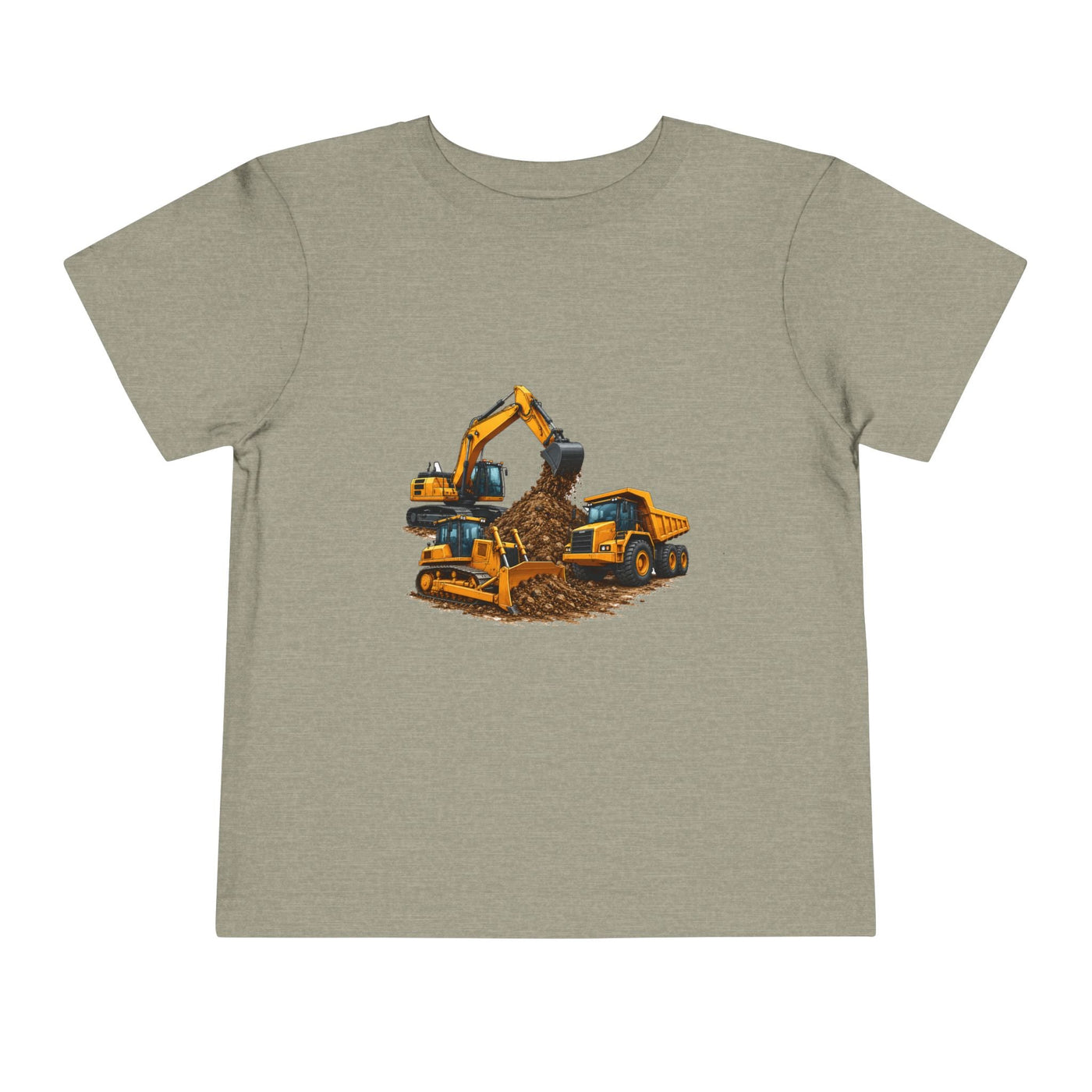 Toddler Tee — Construction Trucks Excavator & Dump Truck Graphic - Front Patch Kids Co.