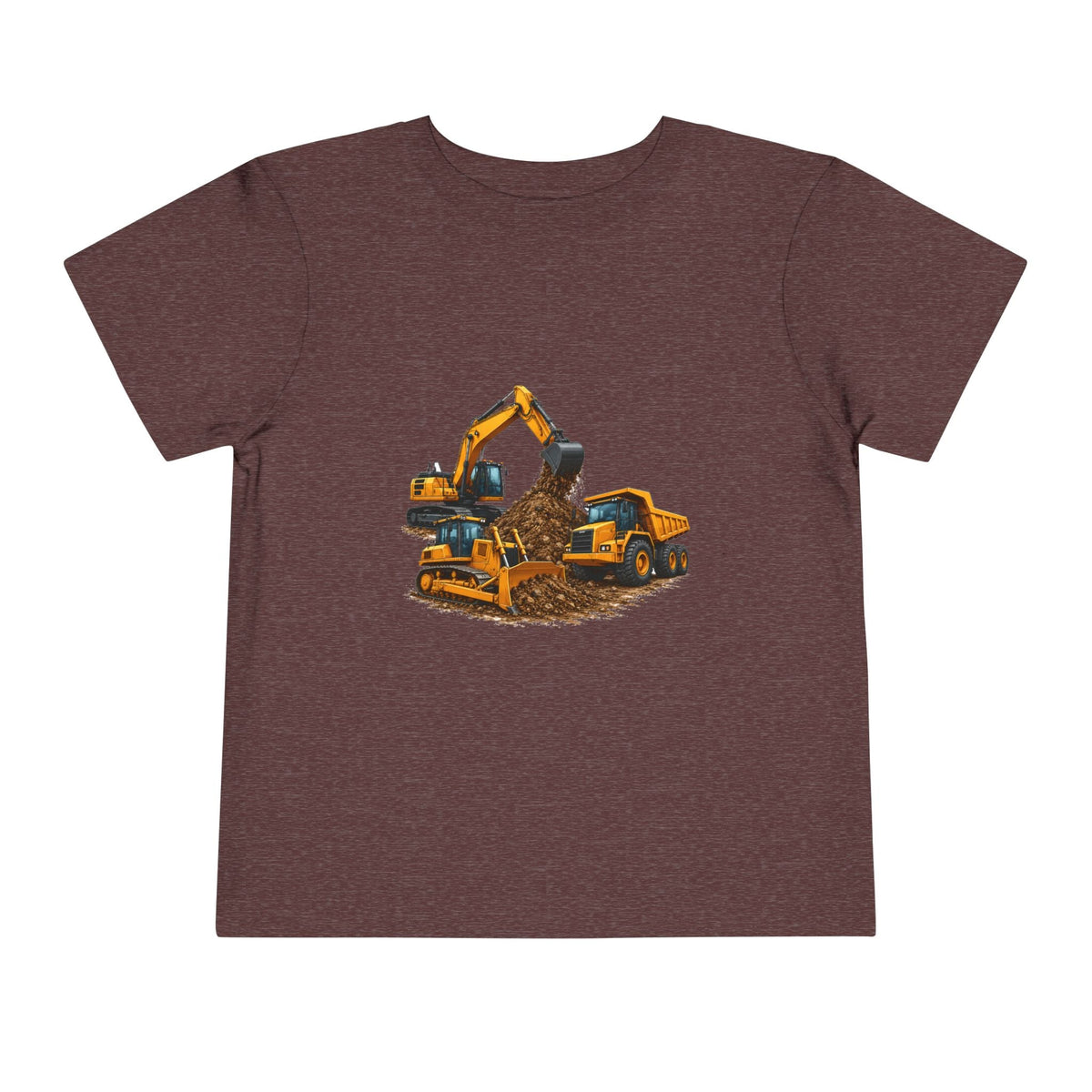 Toddler Tee — Construction Trucks Excavator & Dump Truck Graphic - Front Patch Kids Co.
