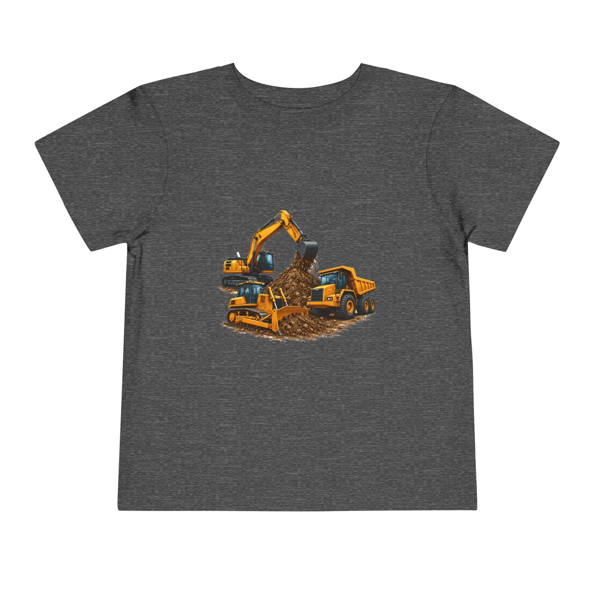 Toddler Tee — Construction Trucks Excavator & Dump Truck Graphic - Front Patch Kids Co.