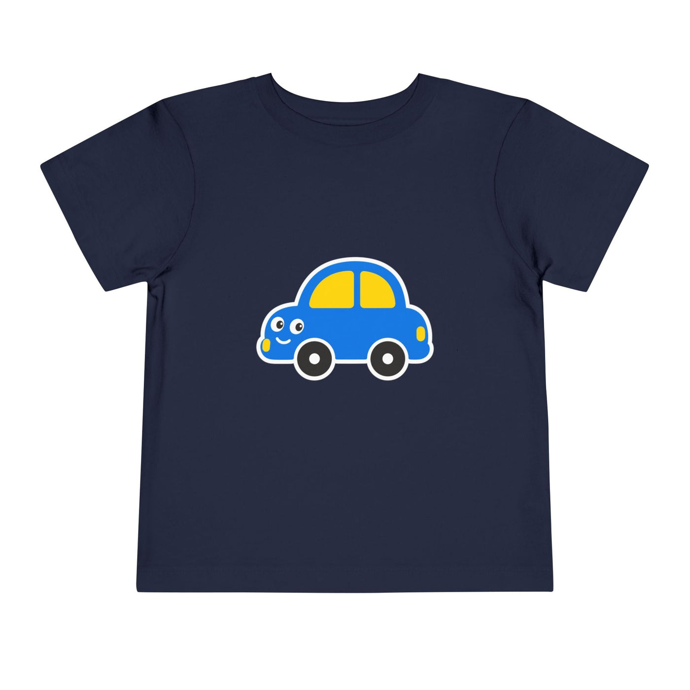 Toddler Tee — Cute Blue Cartoon Car Graphic - Front Patch Kids Co.