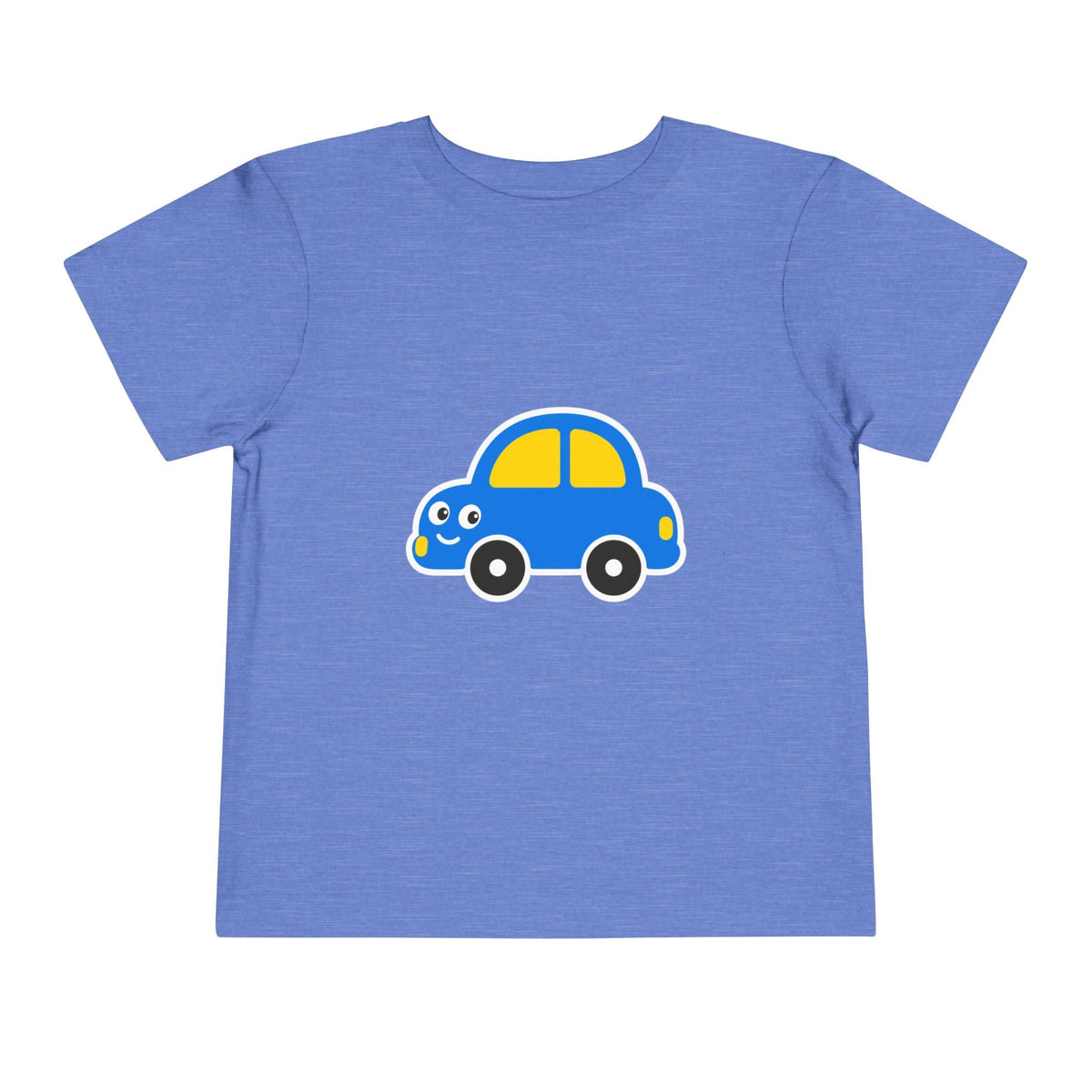 Toddler Tee — Cute Blue Cartoon Car Graphic - Front Patch Kids Co.