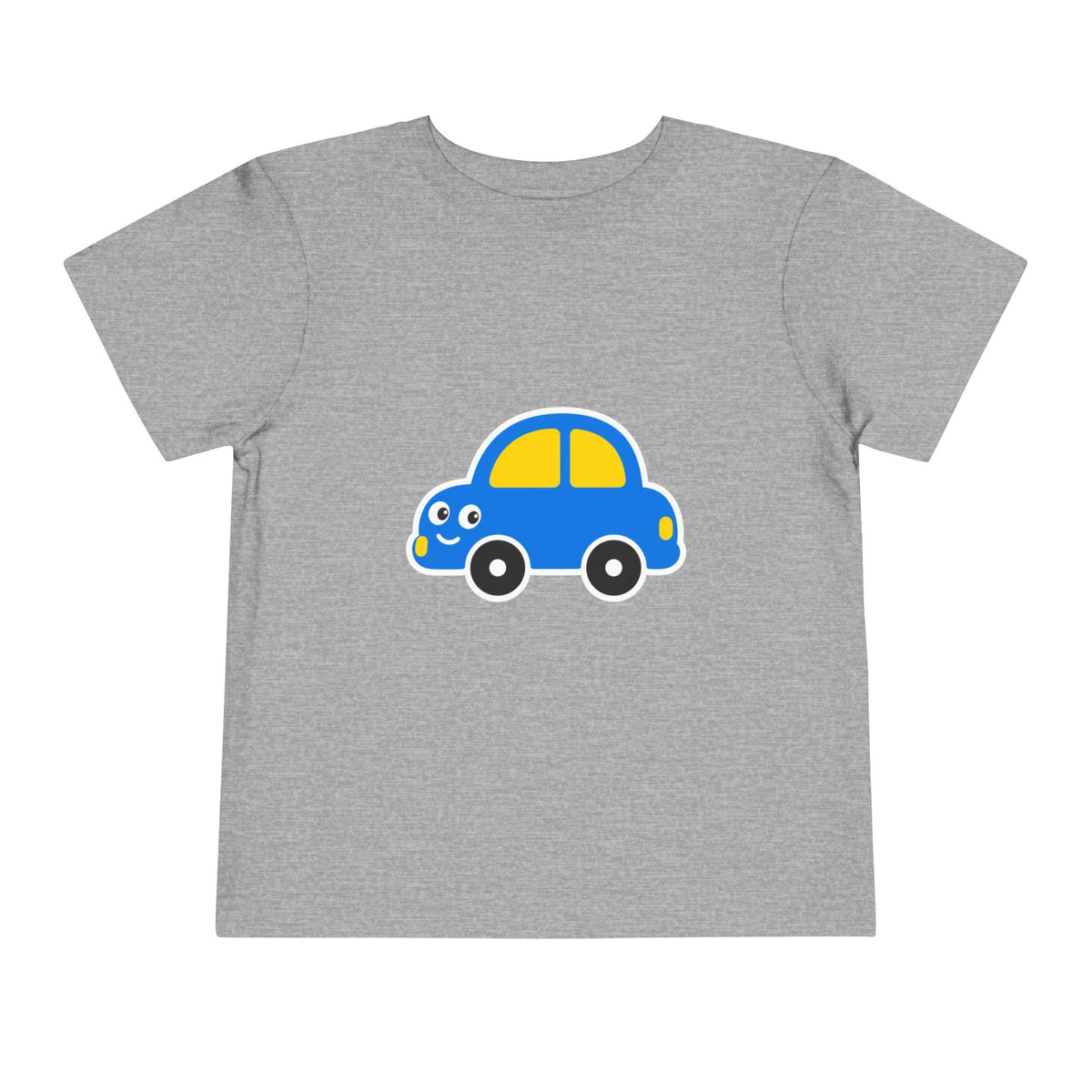 Toddler Tee — Cute Blue Cartoon Car Graphic - Front Patch Kids Co.
