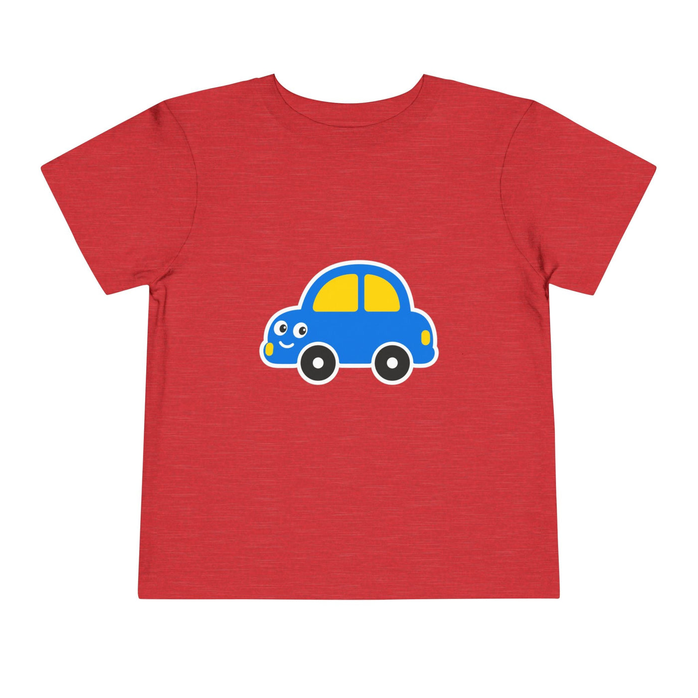 Toddler Tee — Cute Blue Cartoon Car Graphic - Front Patch Kids Co.