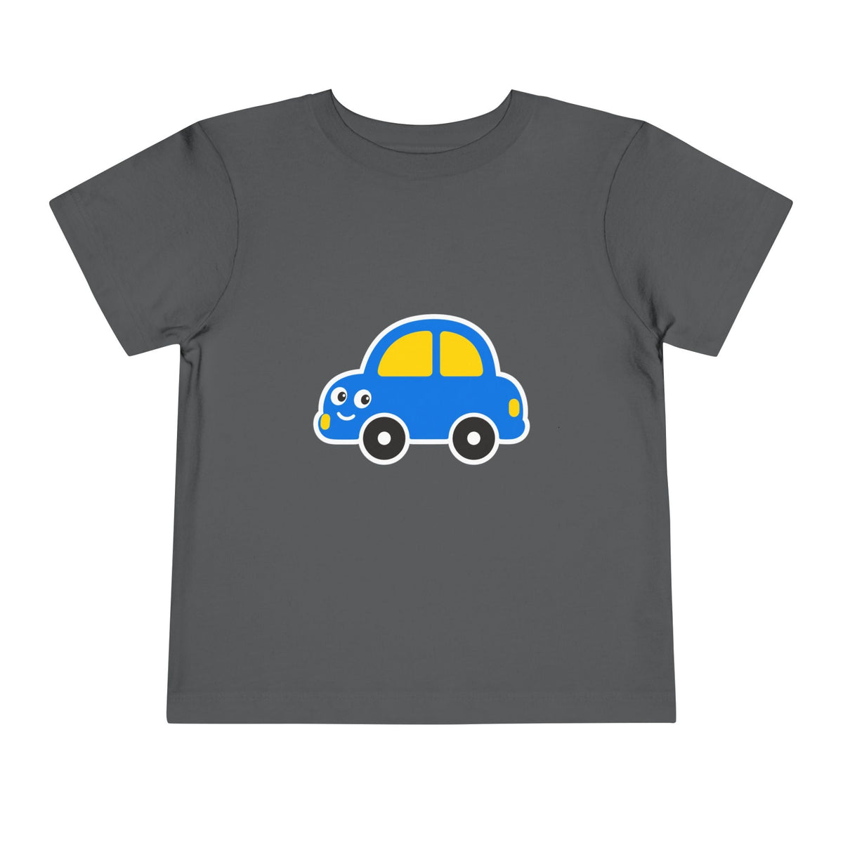 Toddler Tee — Cute Blue Cartoon Car Graphic - Front Patch Kids Co.