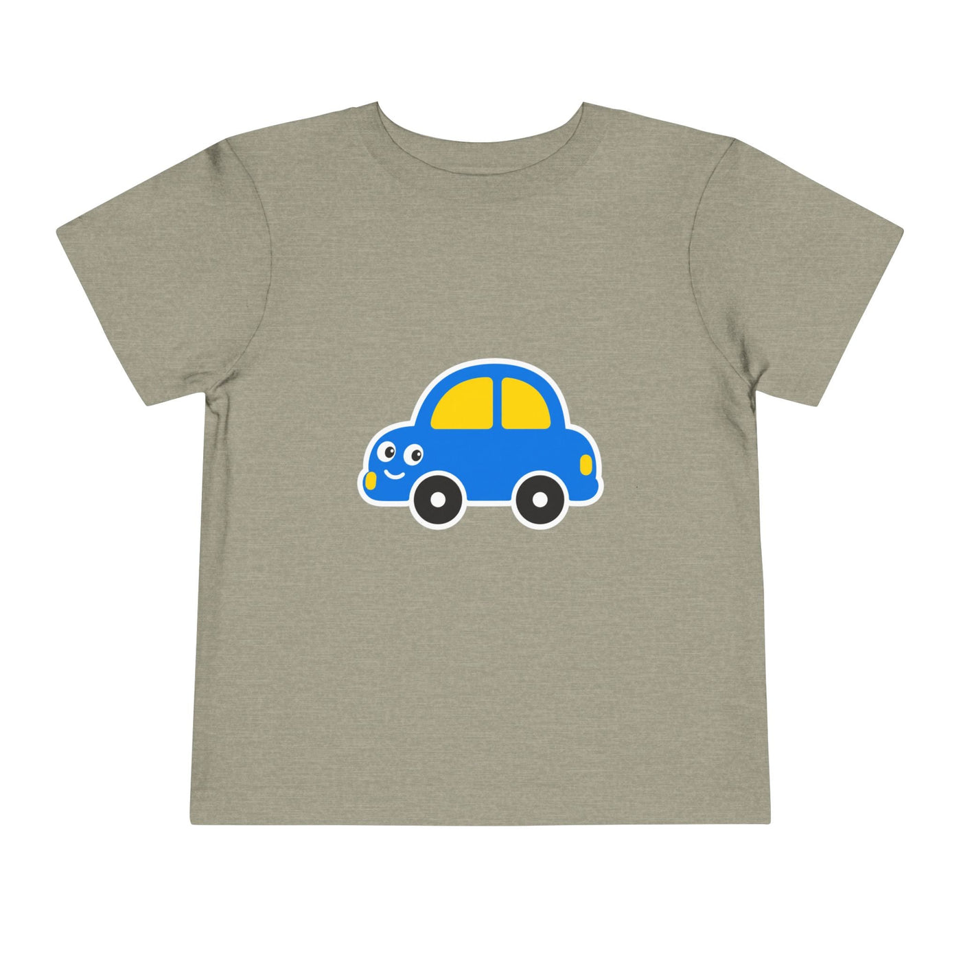 Toddler Tee — Cute Blue Cartoon Car Graphic - Front Patch Kids Co.