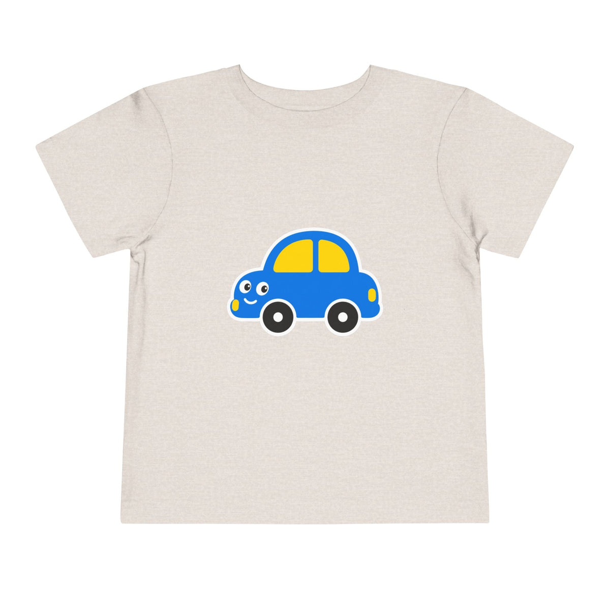 Toddler Tee — Cute Blue Cartoon Car Graphic - Front Patch Kids Co.