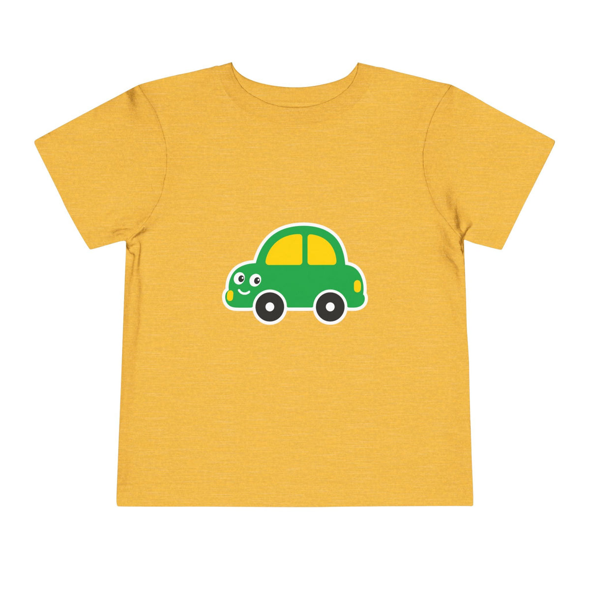Toddler Tee — Cute Green Cartoon Car Graphic - Front Patch Kids Co.