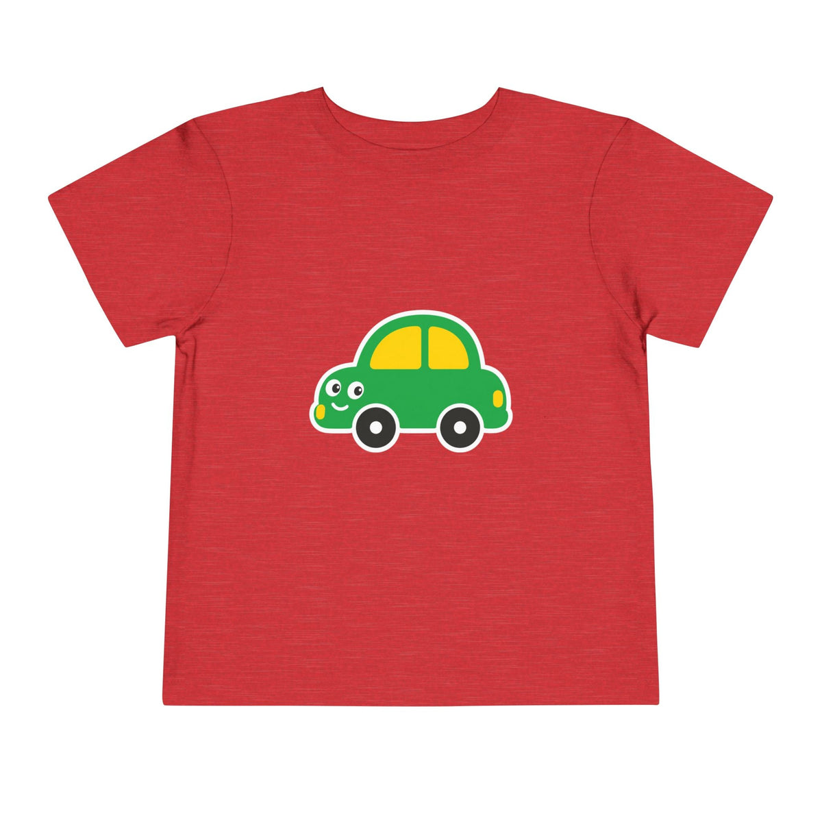 Toddler Tee — Cute Green Cartoon Car Graphic - Front Patch Kids Co.