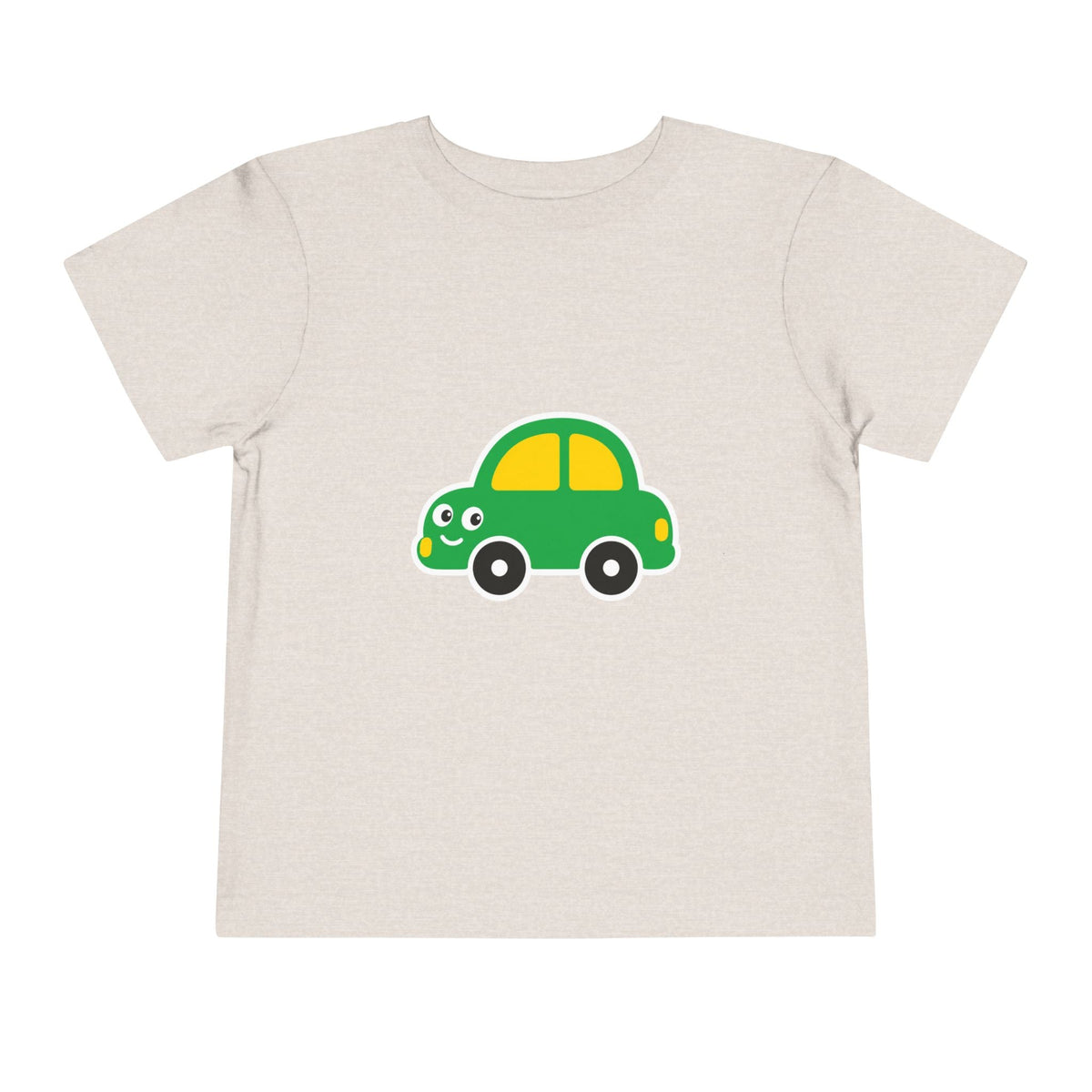Toddler Tee — Cute Green Cartoon Car Graphic - Front Patch Kids Co.