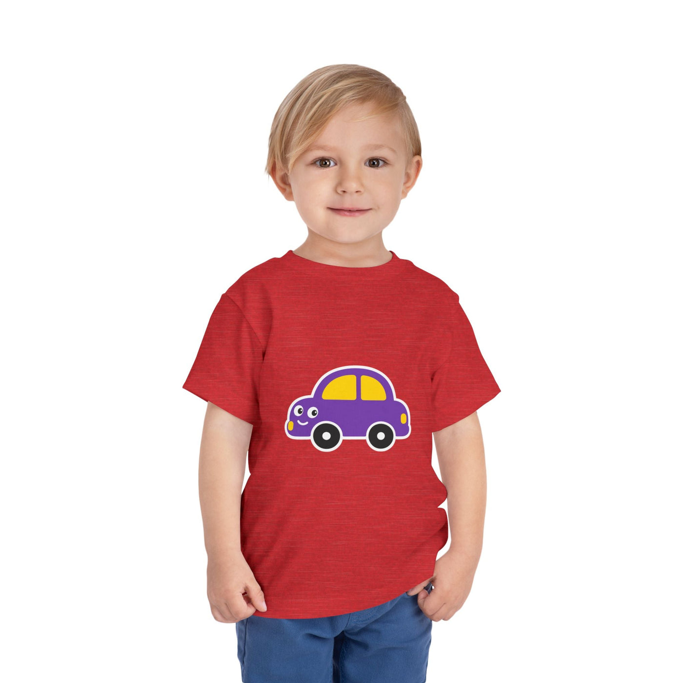 Toddler Tee — Cute Purple Cartoon Car Shirt for Kids - Front Patch Kids Co.