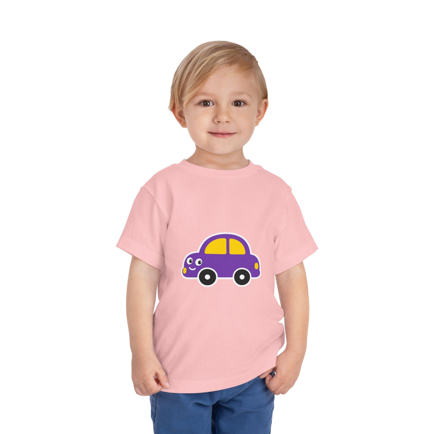 Toddler Tee — Cute Purple Cartoon Car Shirt for Kids - Front Patch Kids Co.