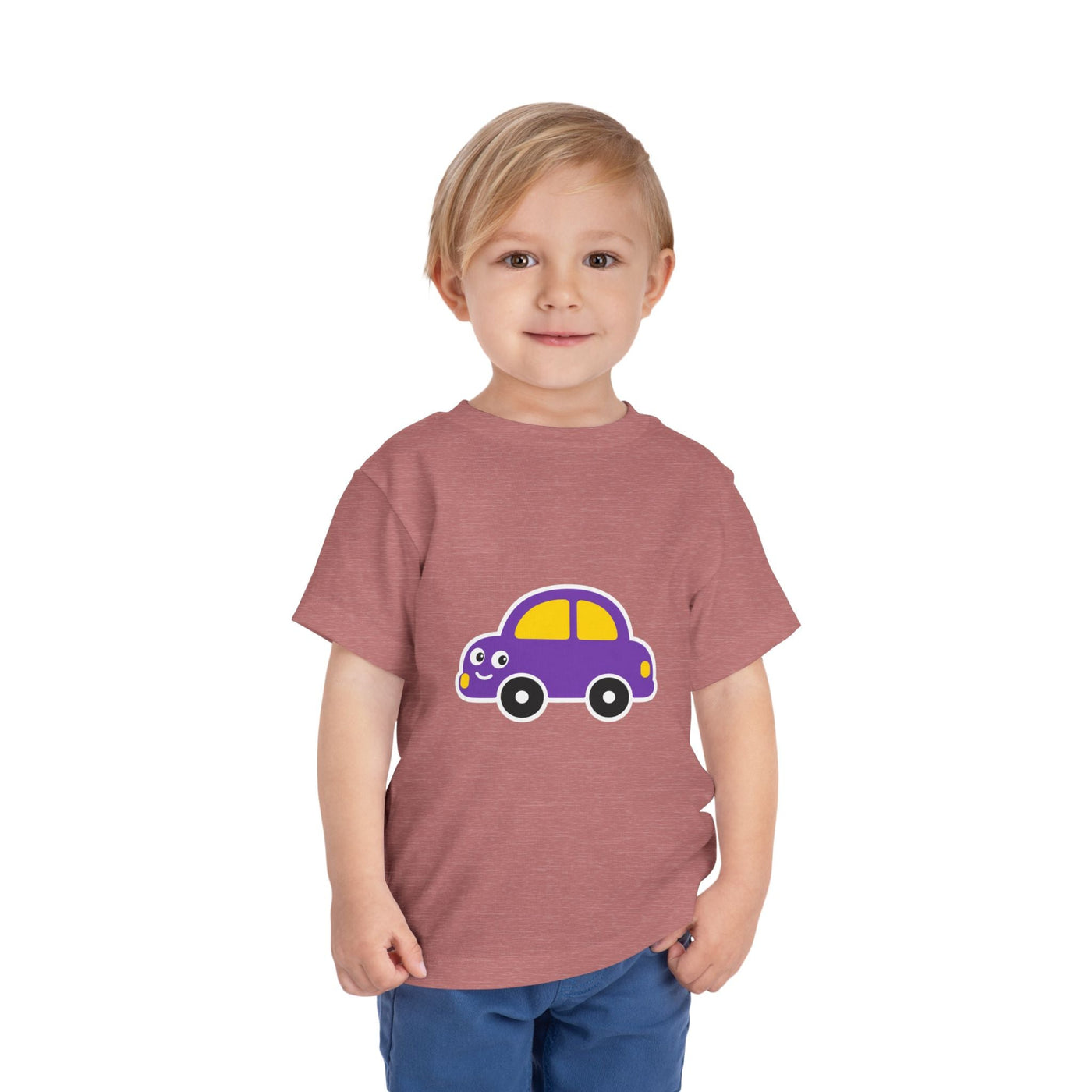 Toddler Tee — Cute Purple Cartoon Car Shirt for Kids - Front Patch Kids Co.