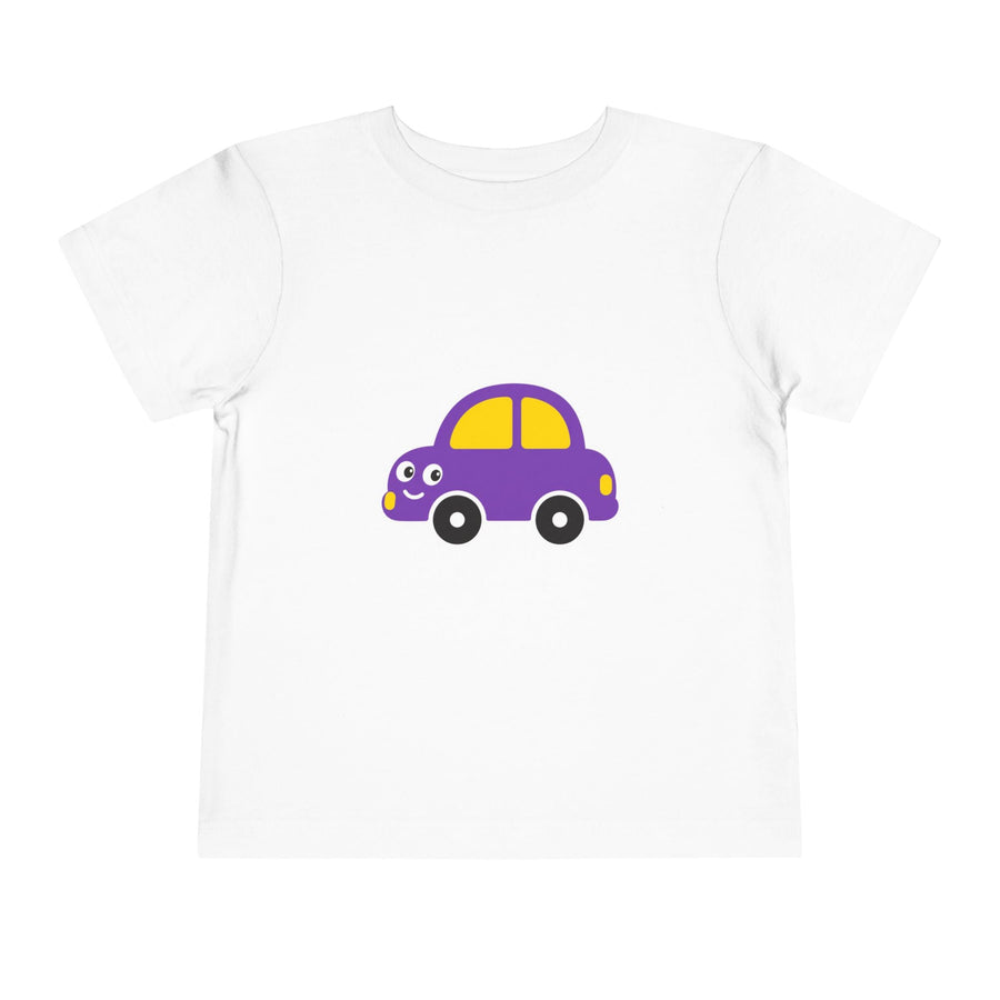 Toddler Tee — Cute Purple Cartoon Car Shirt for Kids - Front Patch Kids Co.