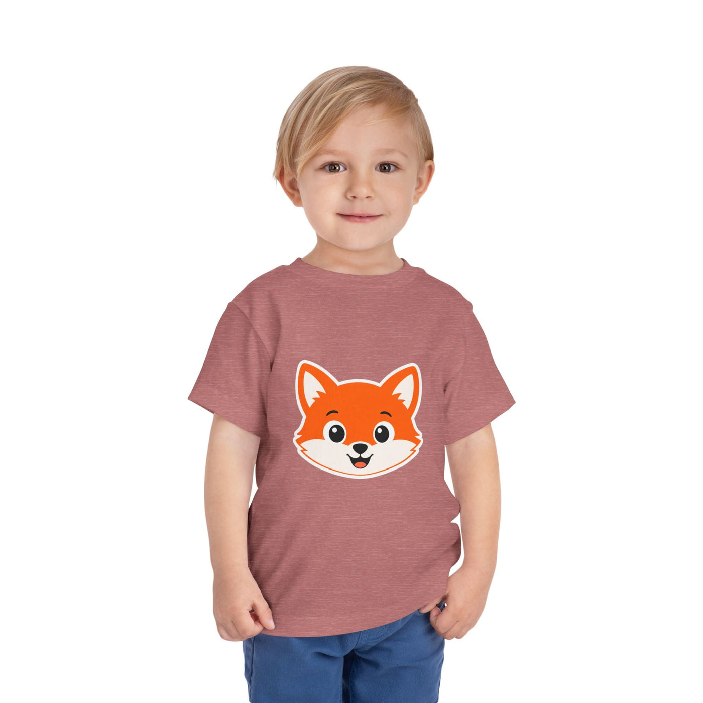Toddler Tee — Cute Smiling Fox Face Kids Shirt - Front Patch Kids Co.