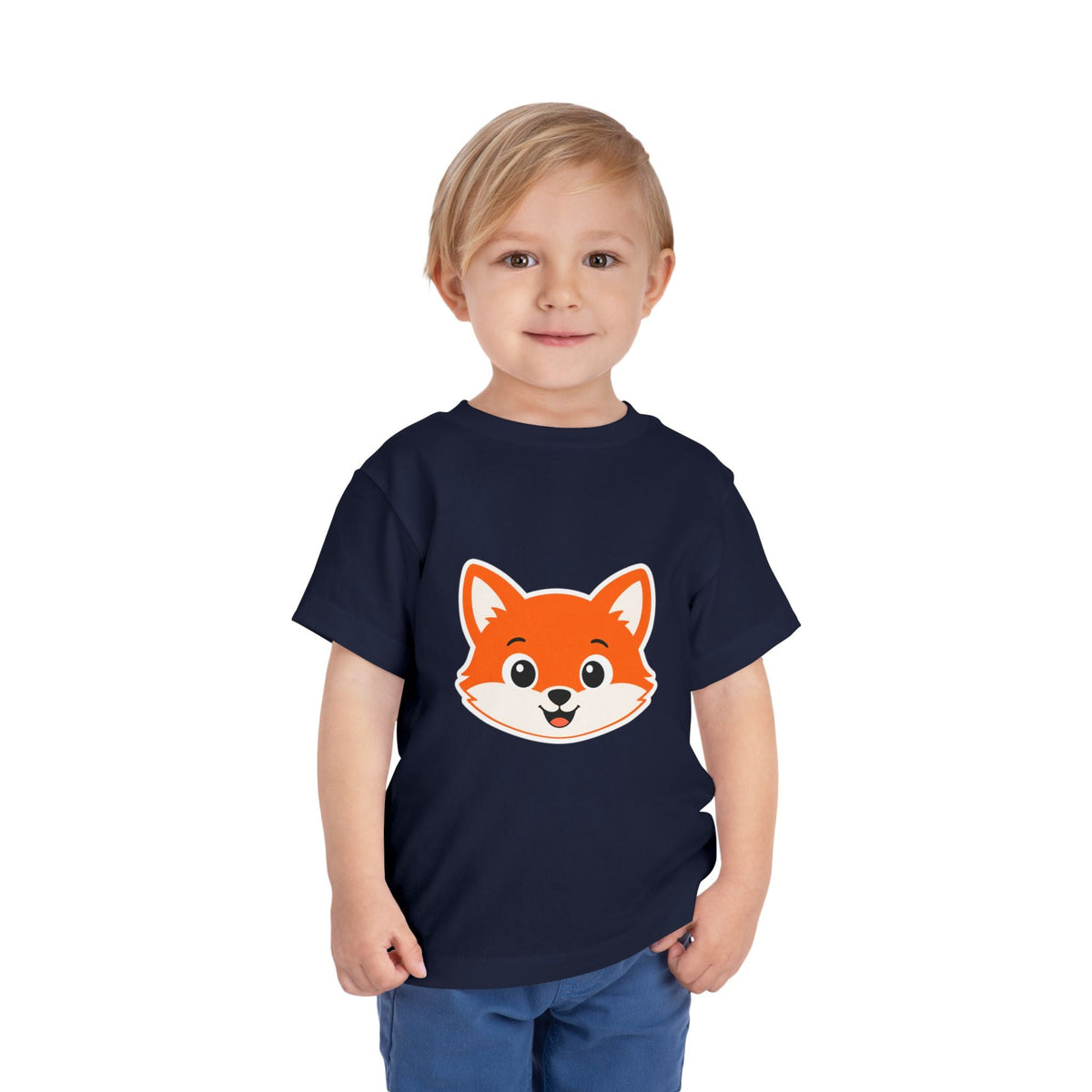Toddler Tee — Cute Smiling Fox Face Kids Shirt - Front Patch Kids Co.
