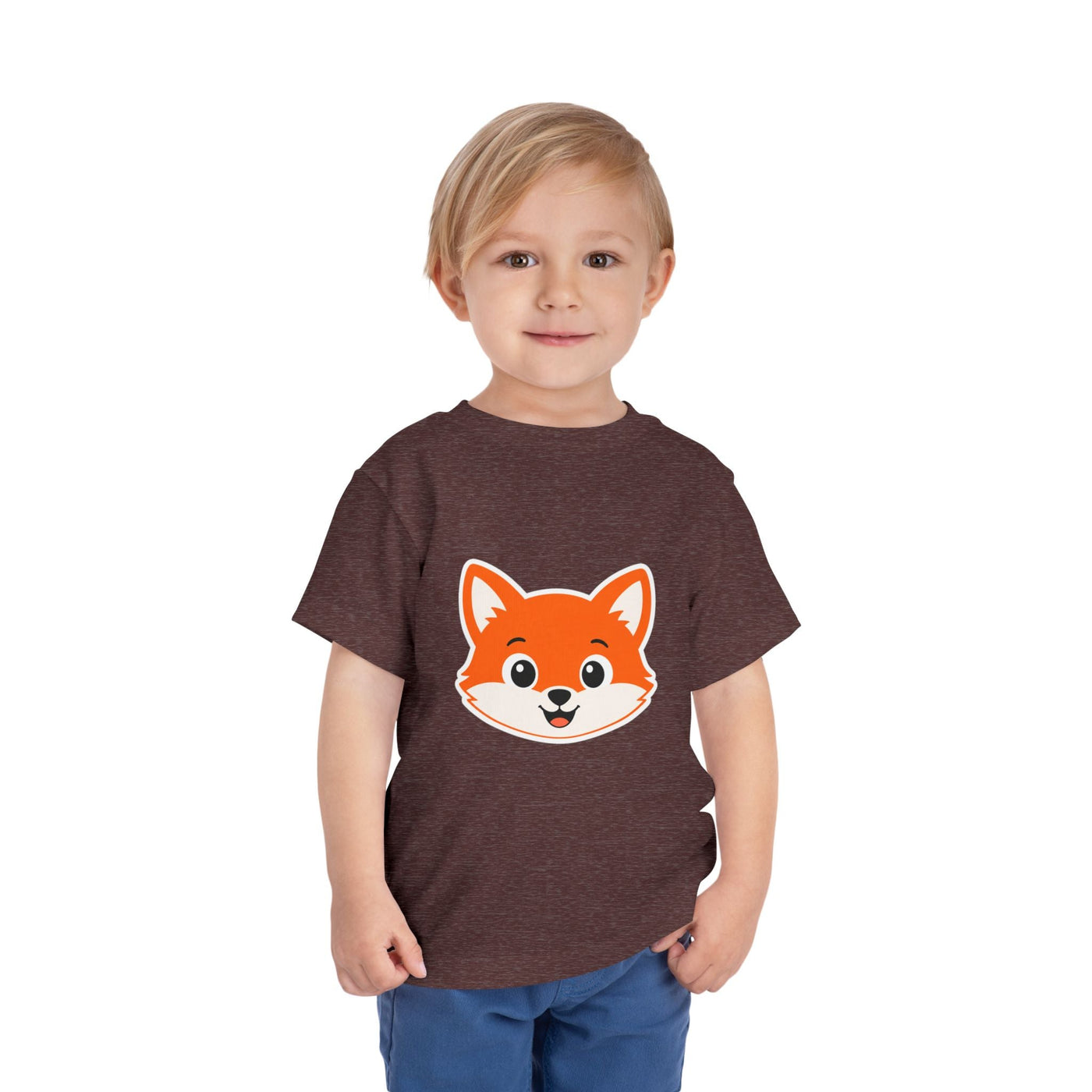 Toddler Tee — Cute Smiling Fox Face Kids Shirt - Front Patch Kids Co.