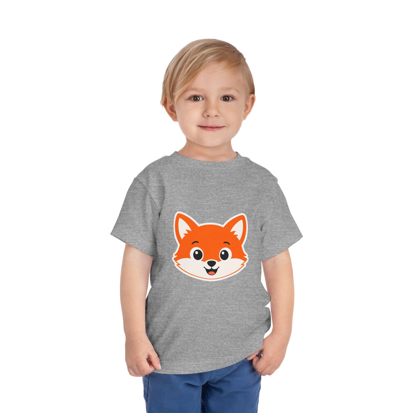 Toddler Tee — Cute Smiling Fox Face Kids Shirt - Front Patch Kids Co.
