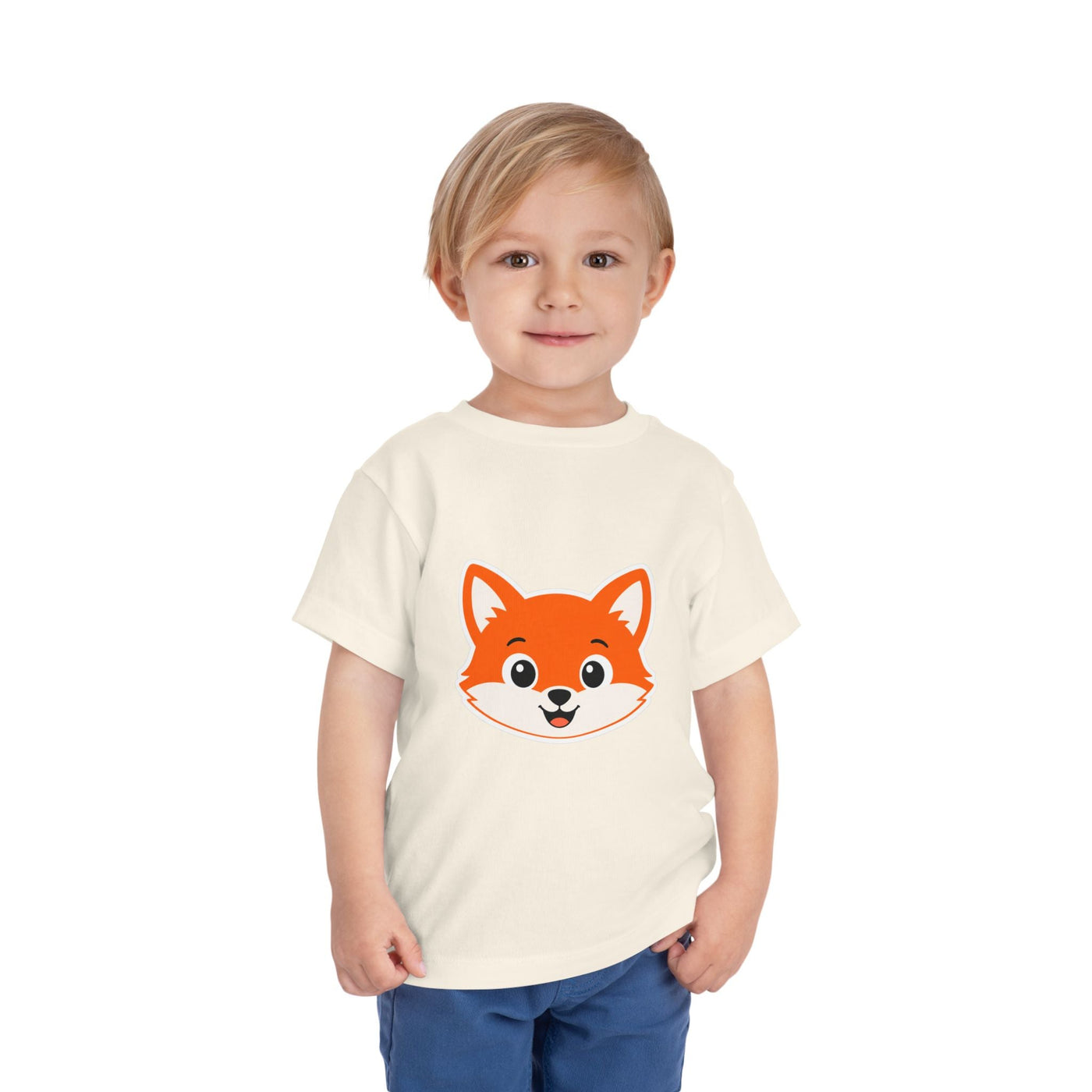 Toddler Tee — Cute Smiling Fox Face Kids Shirt - Front Patch Kids Co.