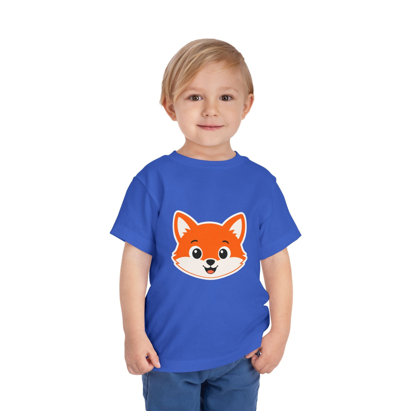 Toddler Tee — Cute Smiling Fox Face Kids Shirt - Front Patch Kids Co.