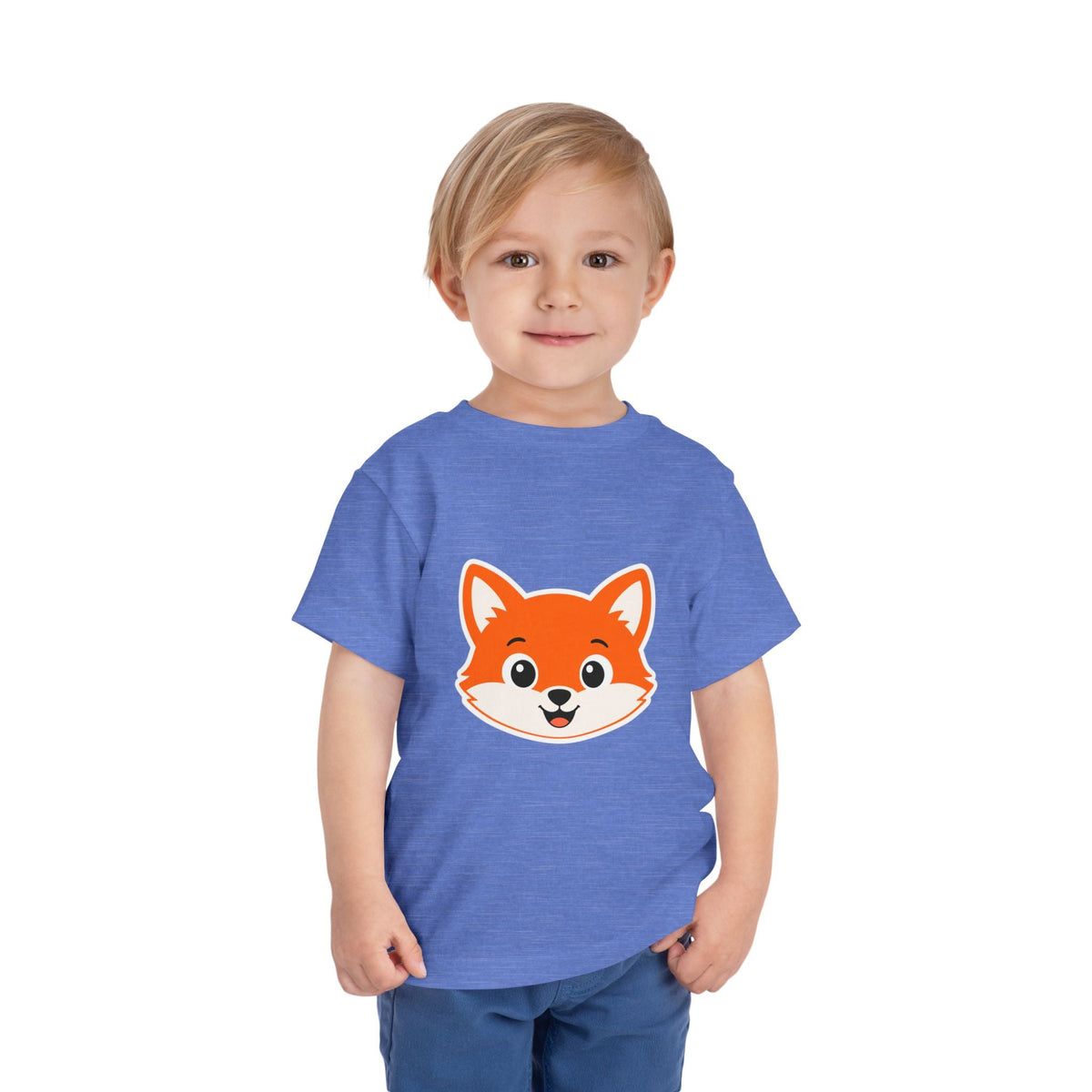 Toddler Tee — Cute Smiling Fox Face Kids Shirt - Front Patch Kids Co.