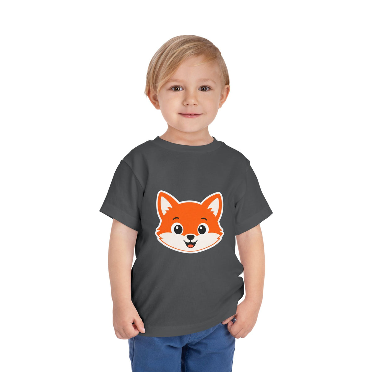 Toddler Tee — Cute Smiling Fox Face Kids Shirt - Front Patch Kids Co.