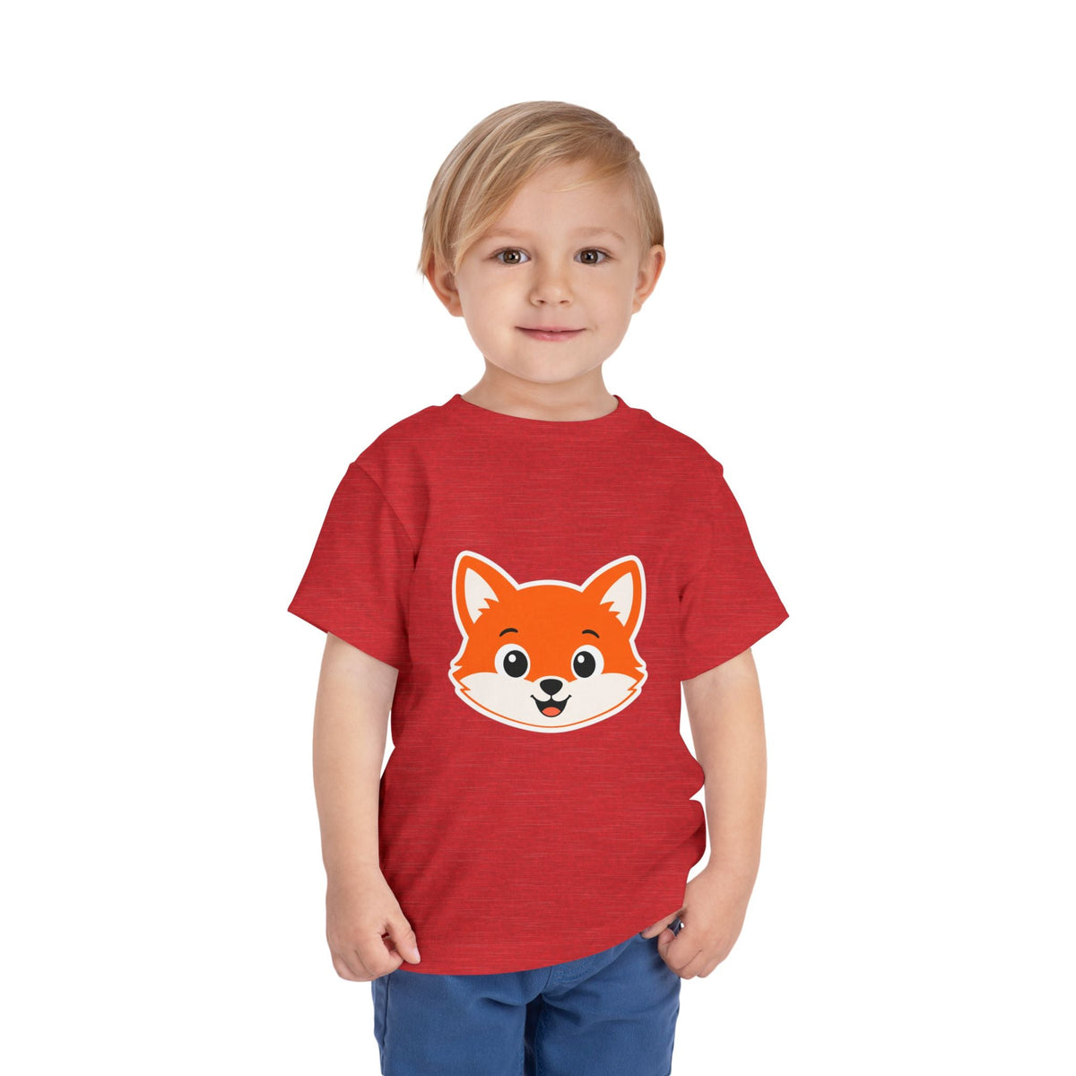 Toddler Tee — Cute Smiling Fox Face Kids Shirt - Front Patch Kids Co.