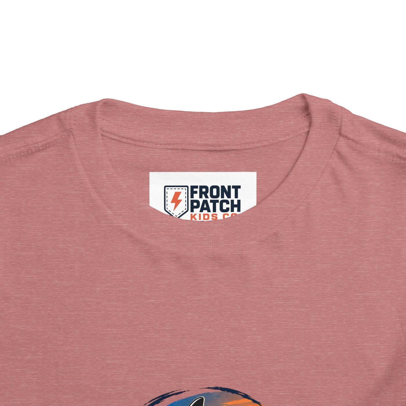 Toddler Tee — 'Front Patch' Surf Shark Graphic Sunset Kids Shirt - Front Patch Kids Co.