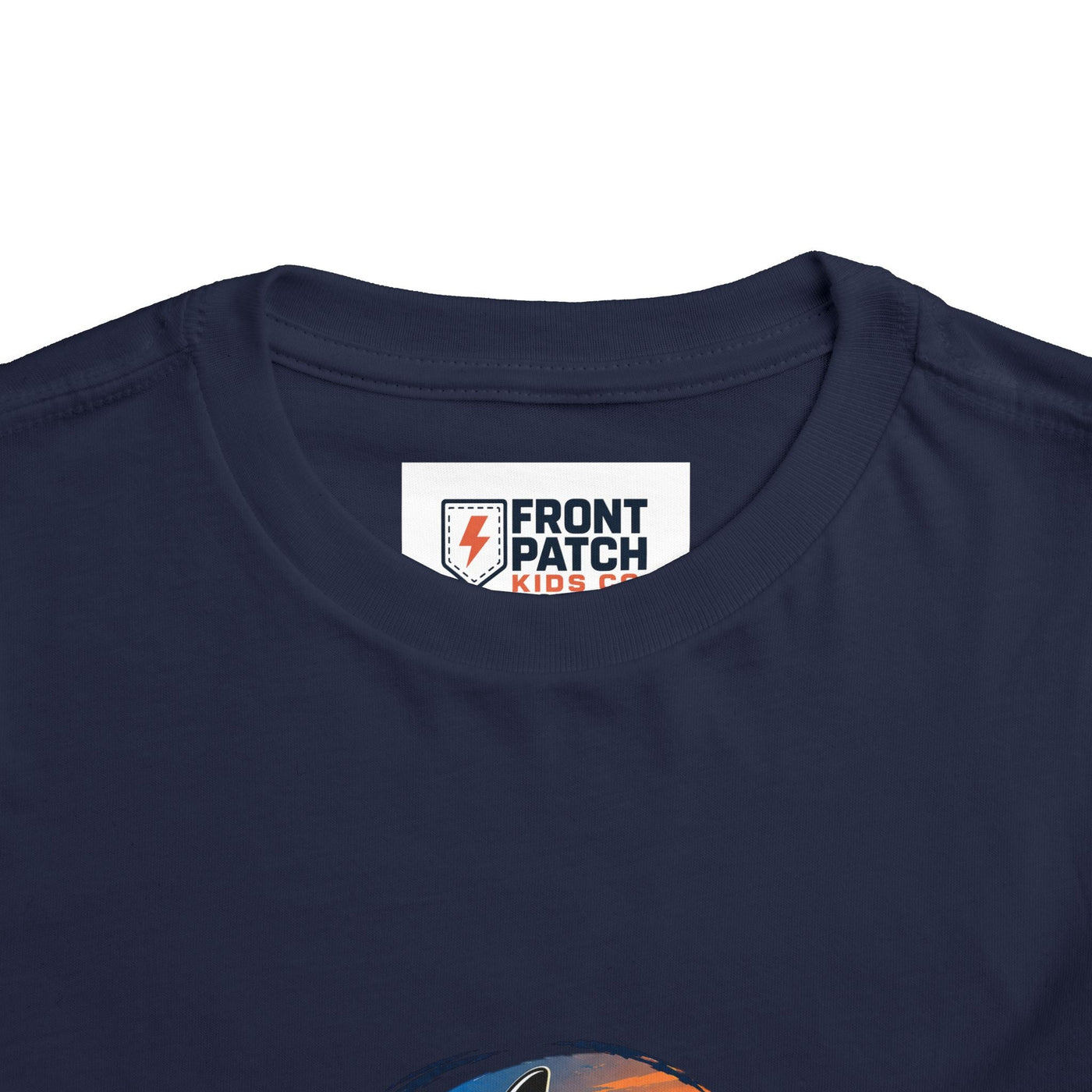 Toddler Tee — 'Front Patch' Surf Shark Graphic Sunset Kids Shirt - Front Patch Kids Co.