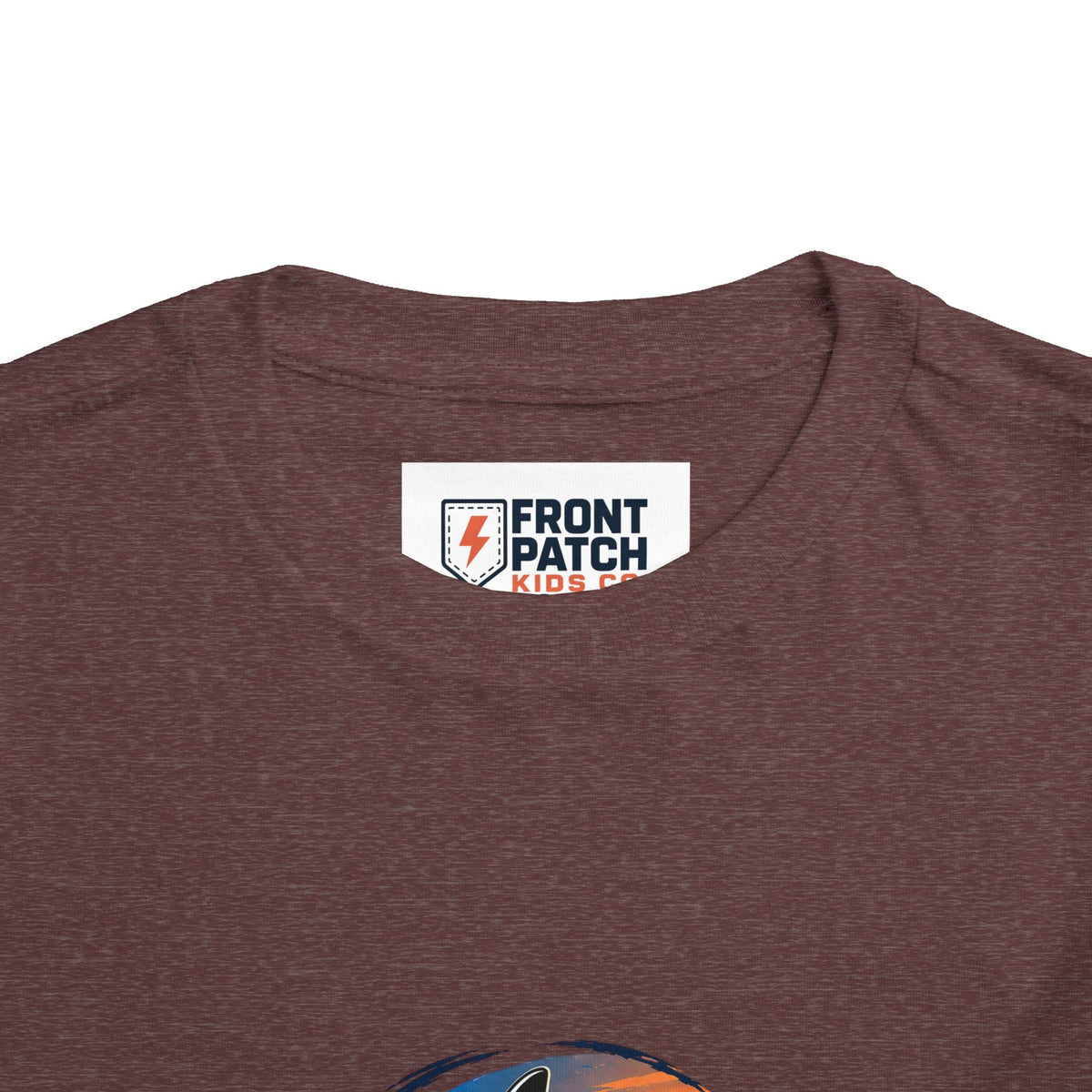 Toddler Tee — 'Front Patch' Surf Shark Graphic Sunset Kids Shirt - Front Patch Kids Co.
