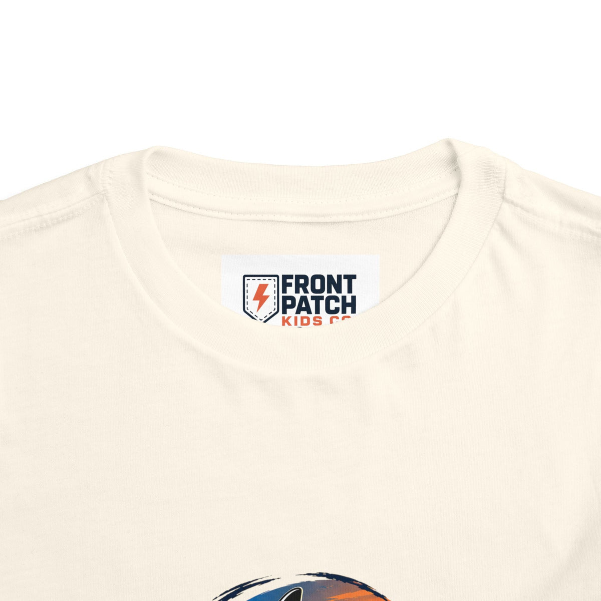 Toddler Tee — 'Front Patch' Surf Shark Graphic Sunset Kids Shirt - Front Patch Kids Co.