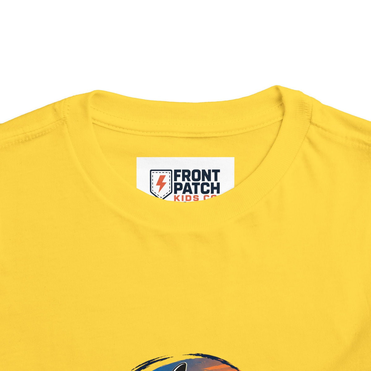 Toddler Tee — 'Front Patch' Surf Shark Graphic Sunset Kids Shirt - Front Patch Kids Co.