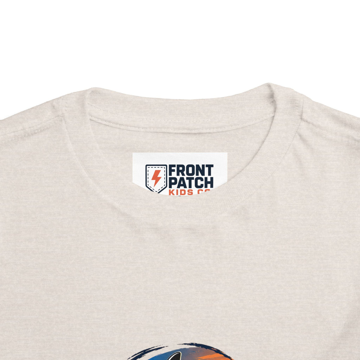 Toddler Tee — 'Front Patch' Surf Shark Graphic Sunset Kids Shirt - Front Patch Kids Co.