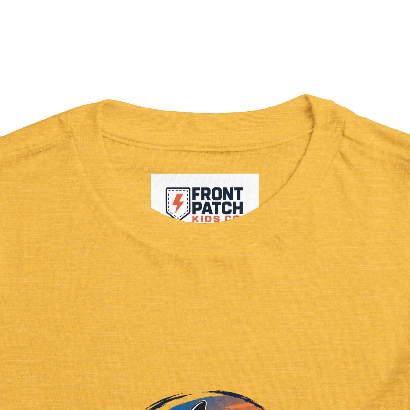 Toddler Tee — 'Front Patch' Surf Shark Graphic Sunset Kids Shirt - Front Patch Kids Co.
