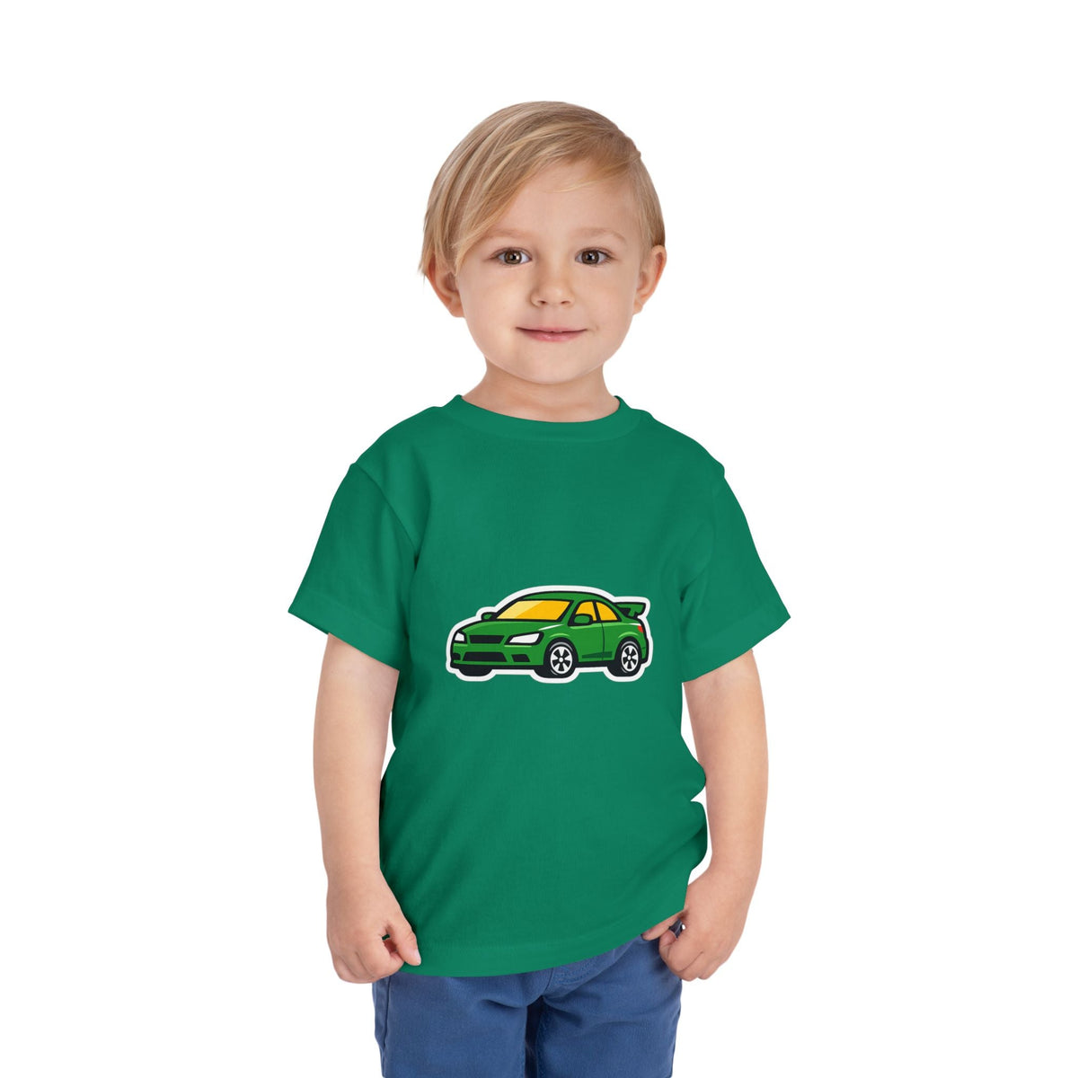 Toddler Tee — Green Race Car Graphic - Front Patch Kids Co.