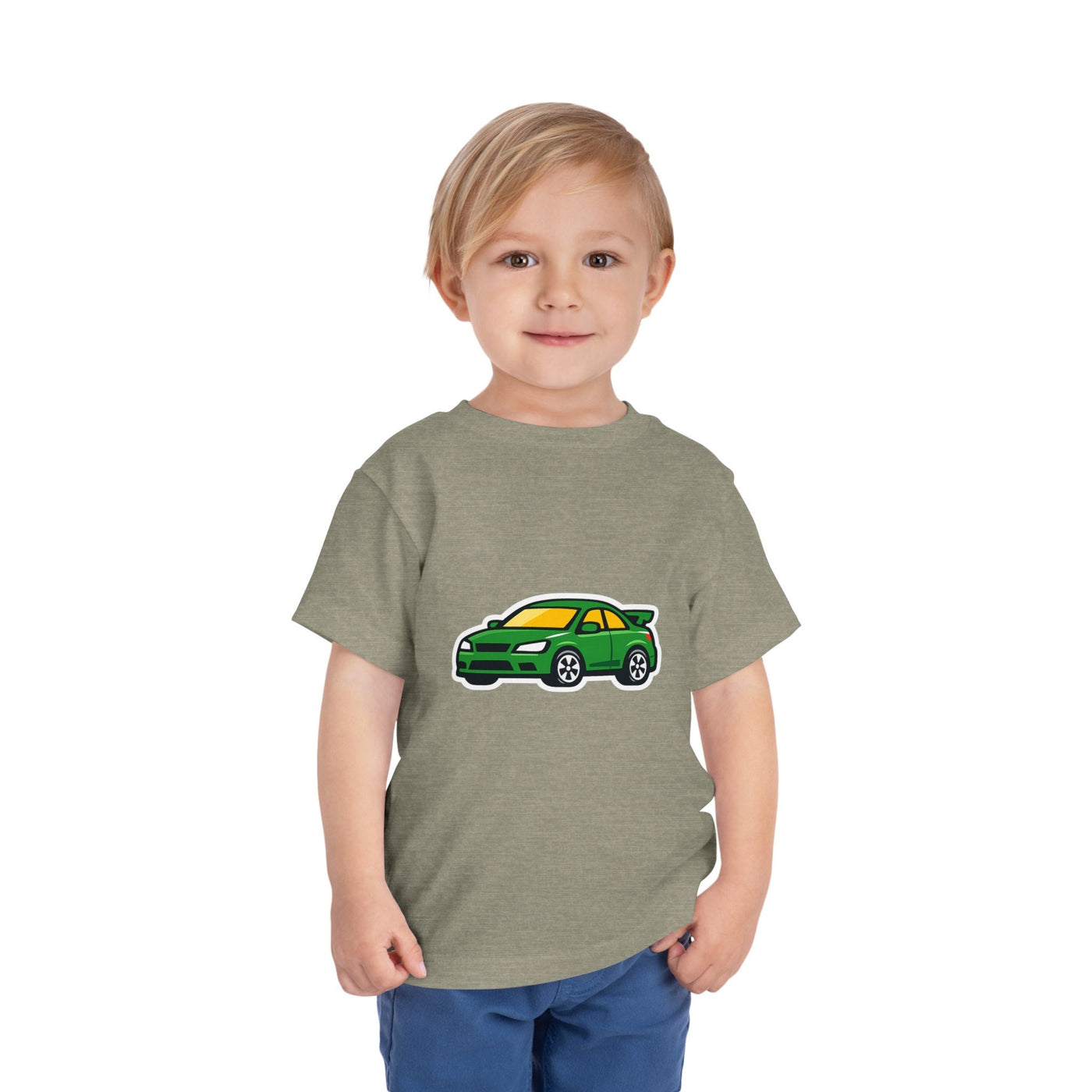 Toddler Tee — Green Race Car Graphic - Front Patch Kids Co.